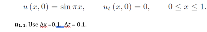 Find the explicit finite difference solution of