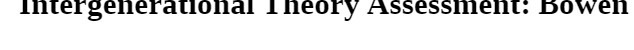 Intergenerational Theory Assessment: Bowen