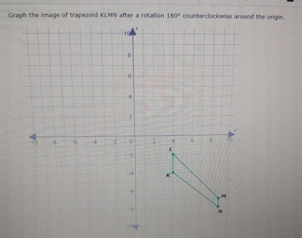 rotation: graph the image Graph the image of