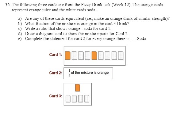 36. The following three cards are from the Fizzy