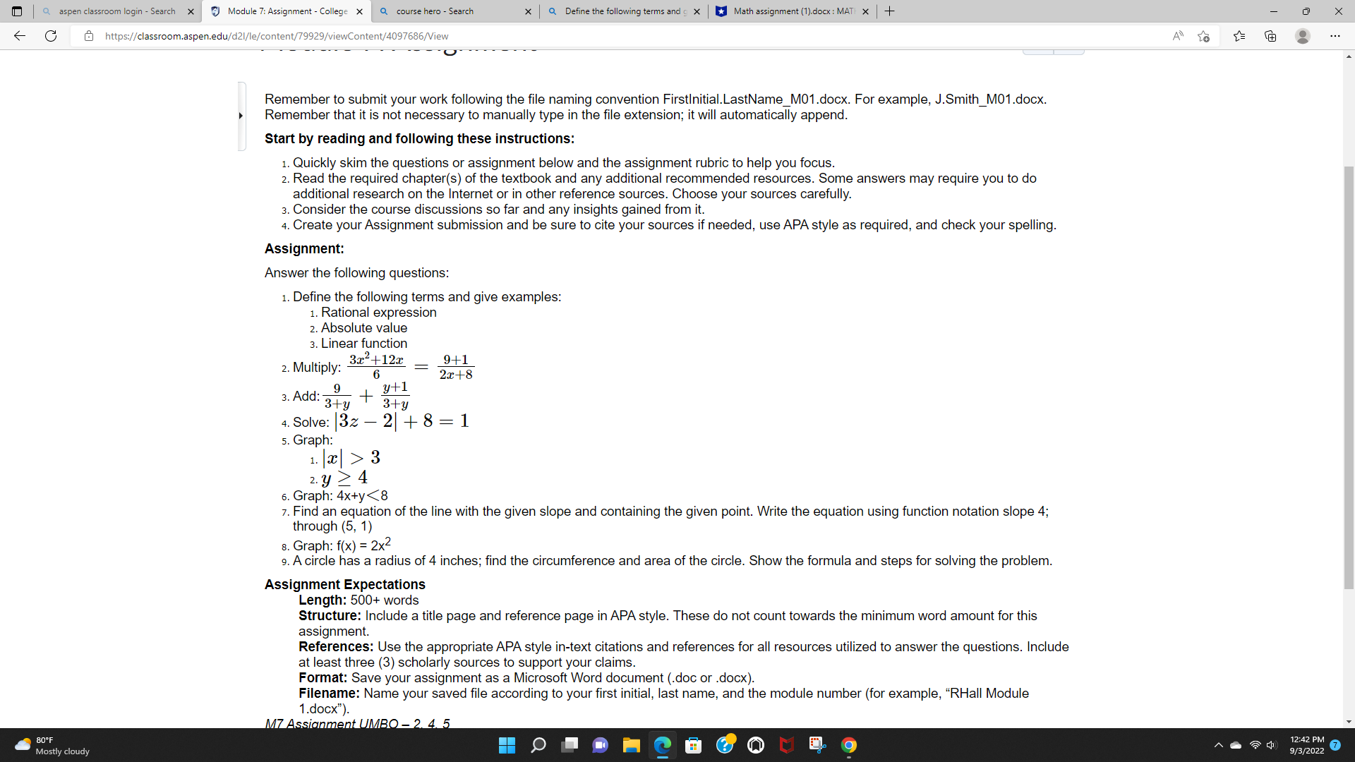 | Q aspen classroom login - Search X Module 7: