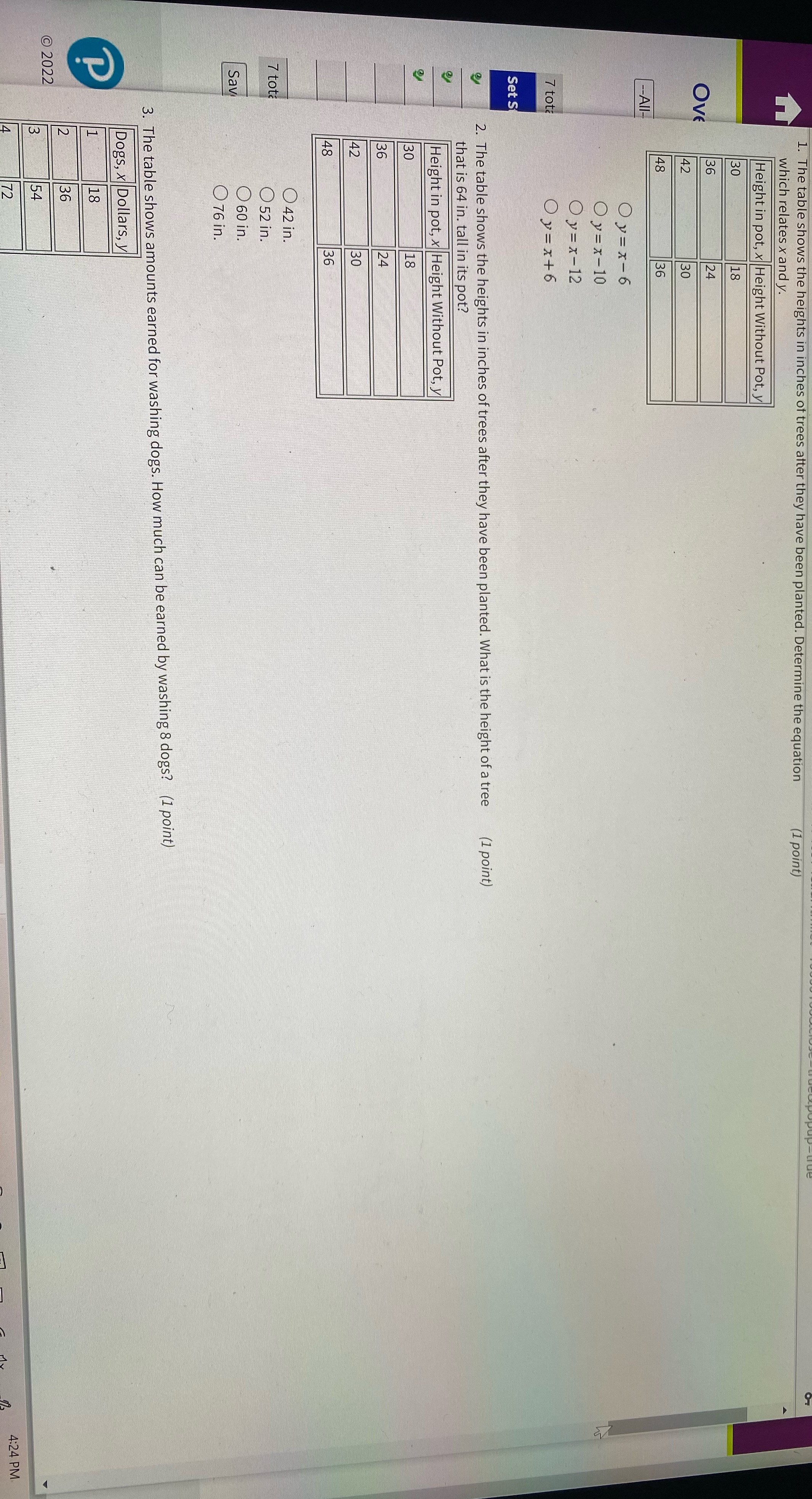 Please assist 1. The table shows the heights in