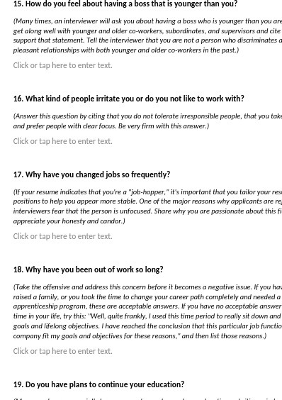 15. How do you feel about having a boss that is