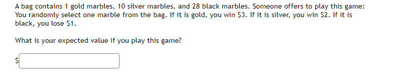 Find the expected value of this probability
