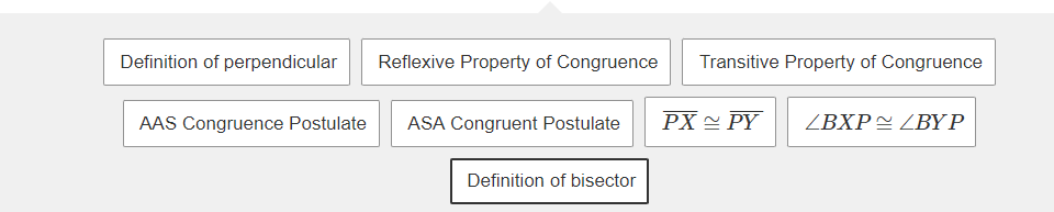 X Given: Point P is on the bisector of ZABC. B