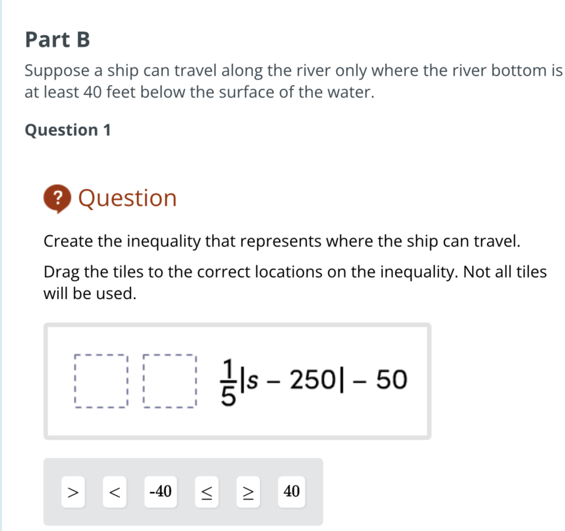 Part B Suppose a ship can travel along the river