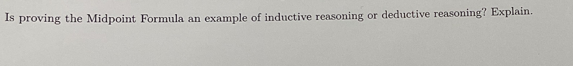 Is proving the Midpoint Formula an example of