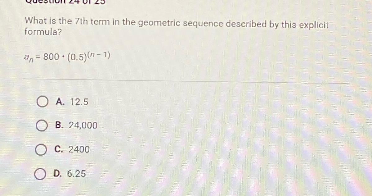 What is the 7th term in the geometric sequence