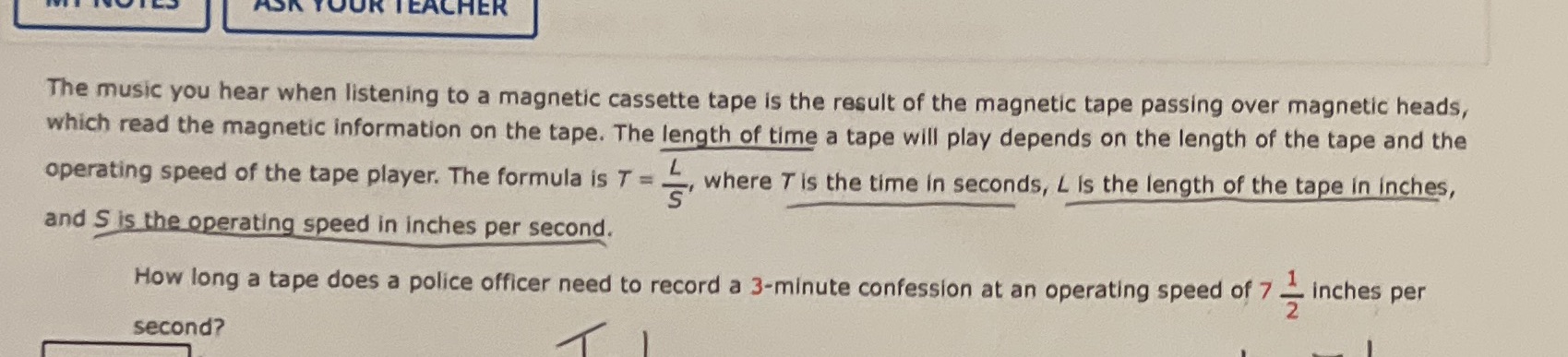 OUR TEACHER The music you hear when listening to