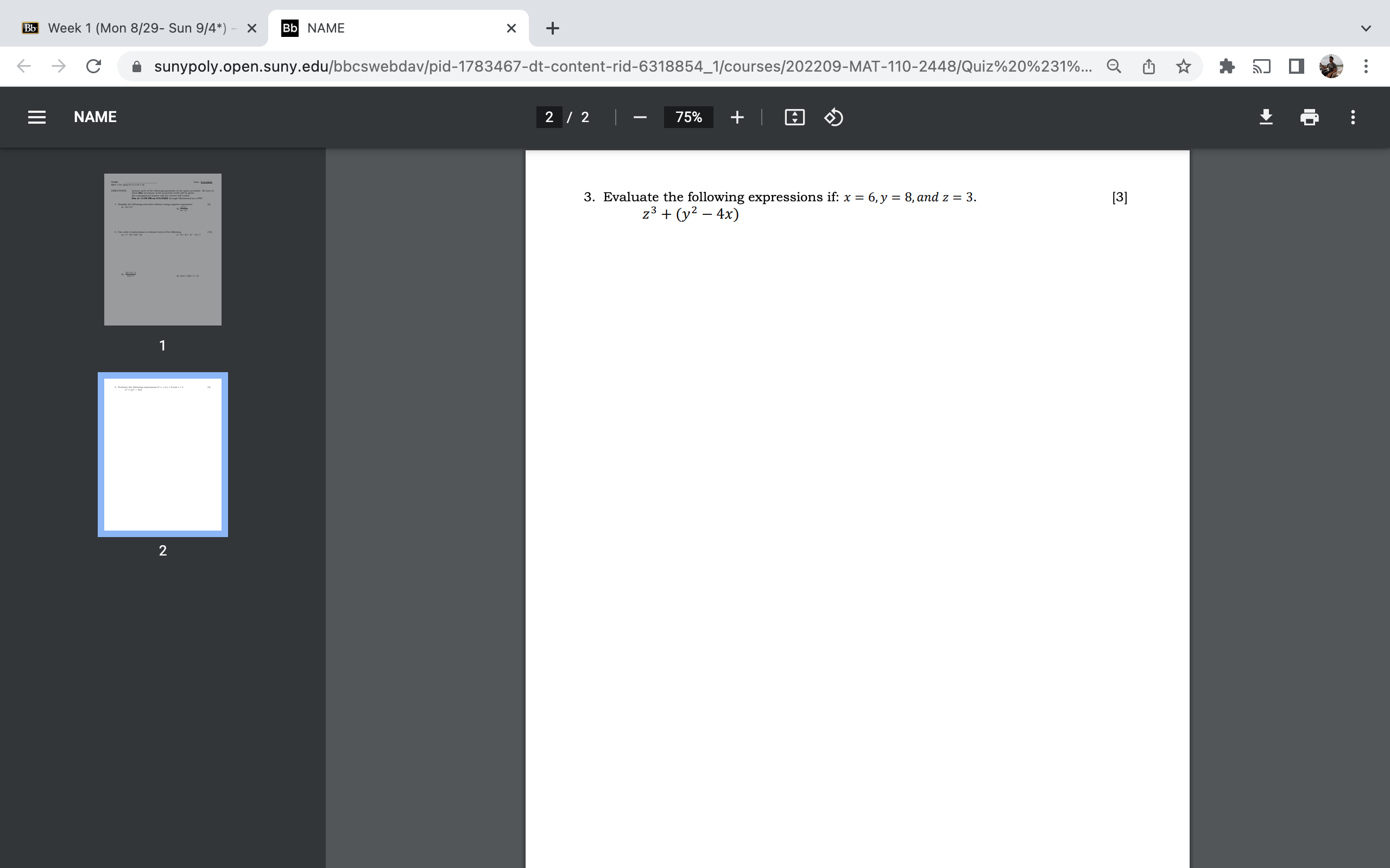 Bb Week 1 (Mon 8/29- Sun 9/4*) - X Bb NAME X +