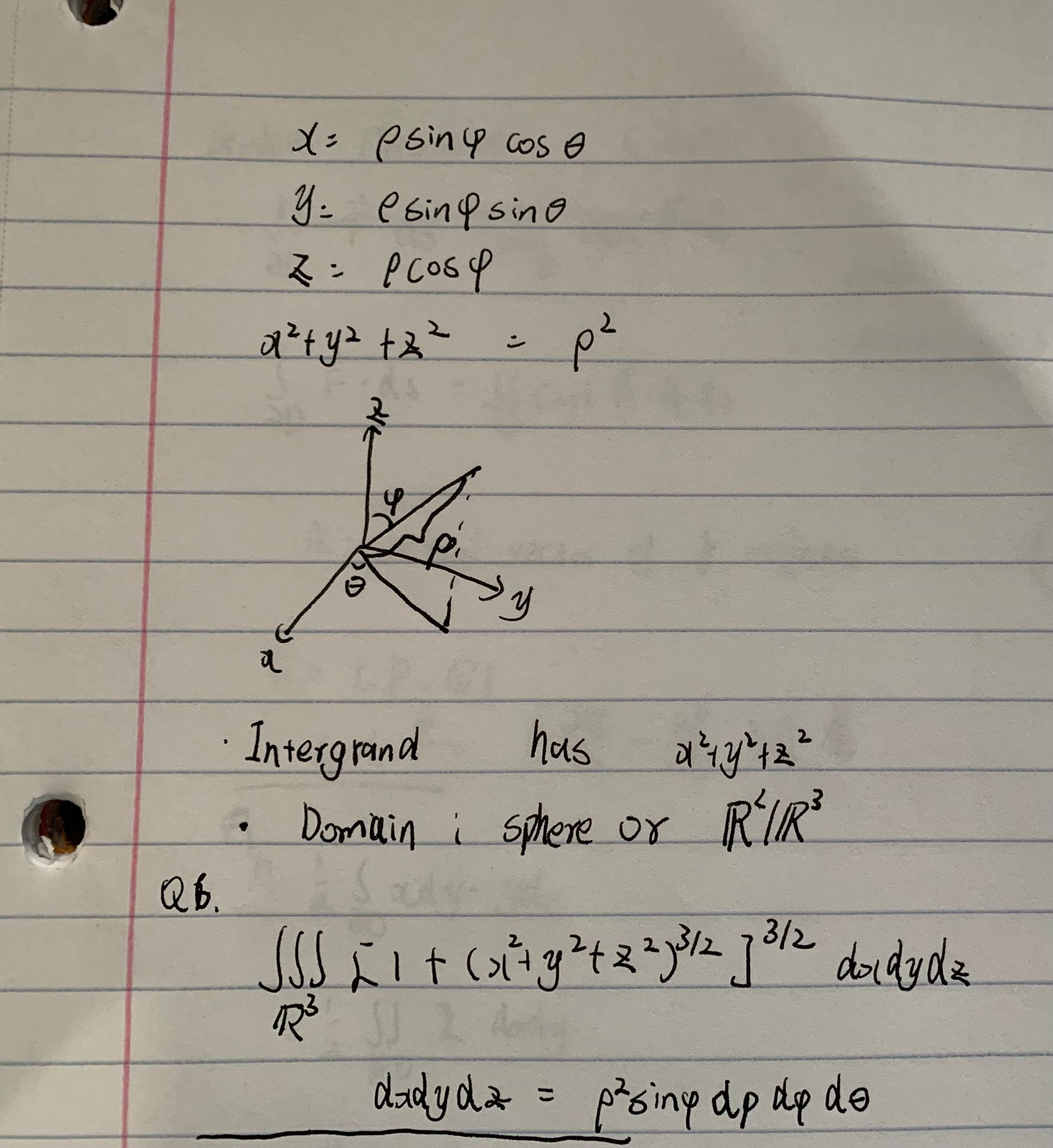 Calculate ? R 3 ? [ 1 + ( x 2 + y 2 + z 2 ) 3 / 2