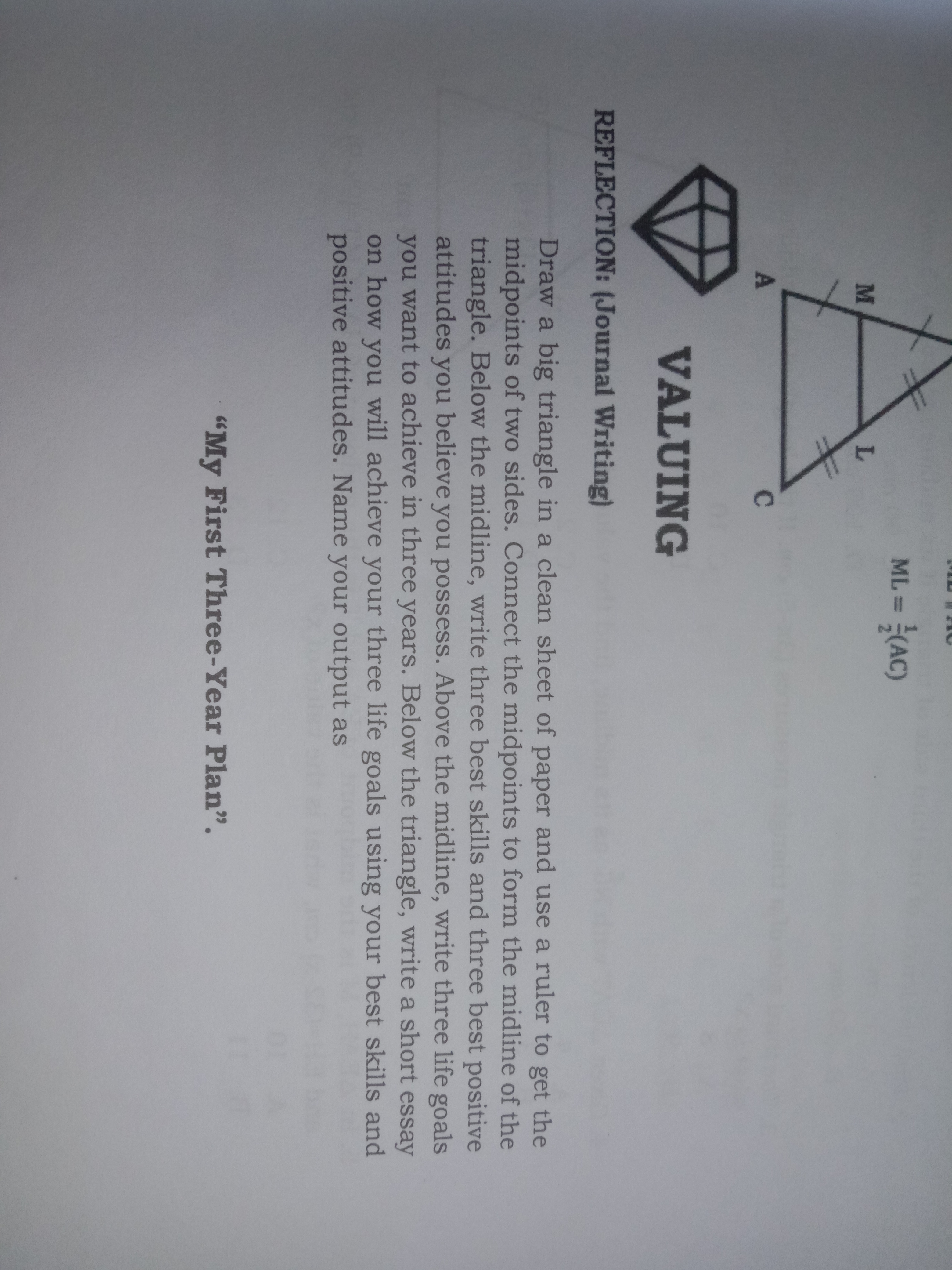 ML = =(AC) VALUING REFLECTION: (Journal Writing)