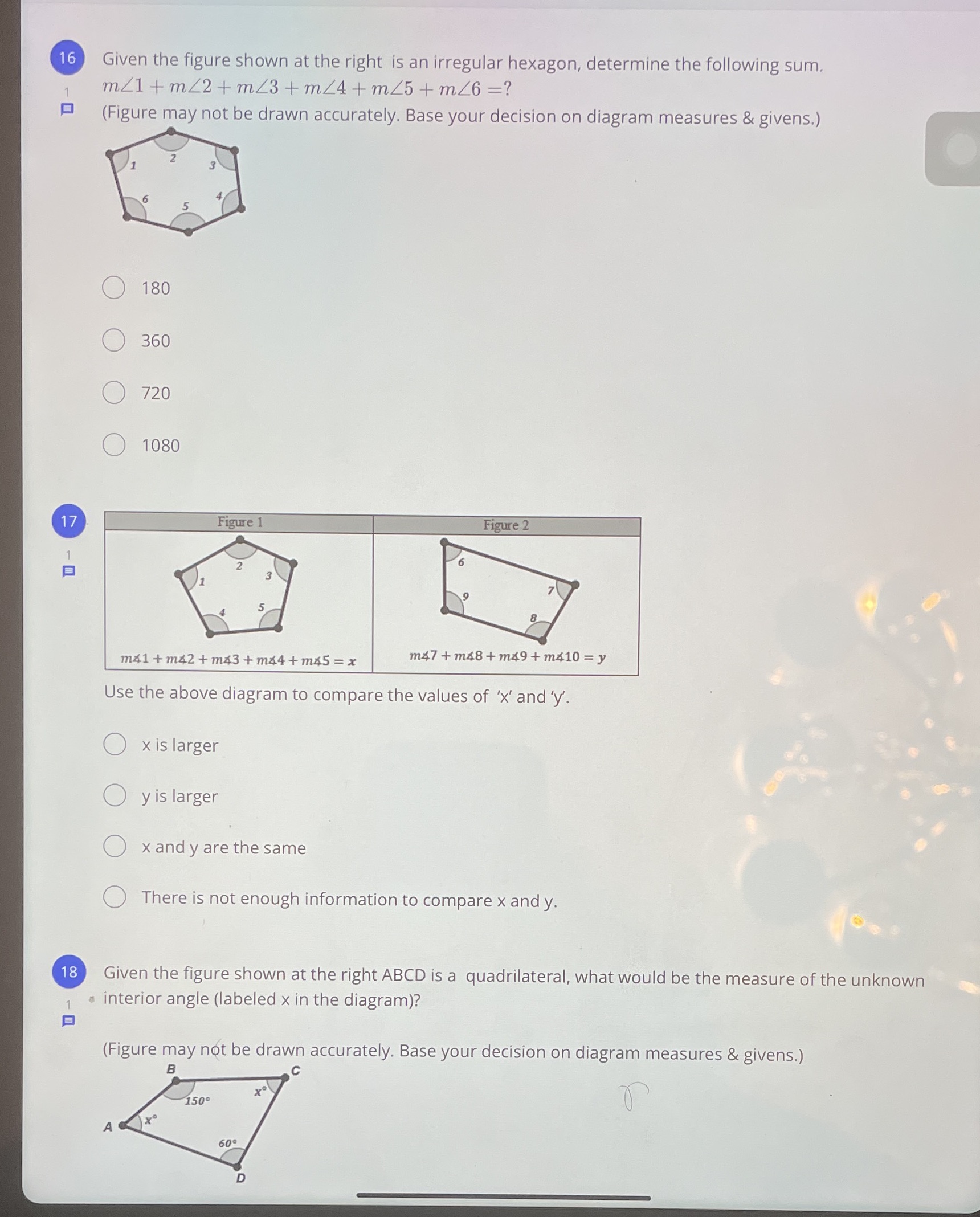 Given the figure shown at the right is an