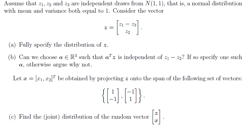 Assume that 21, 22 and 23 are independent draws