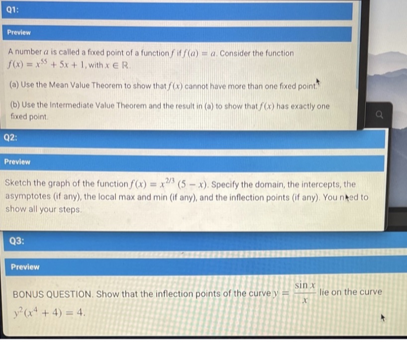 Please help me with the following questions Q1: