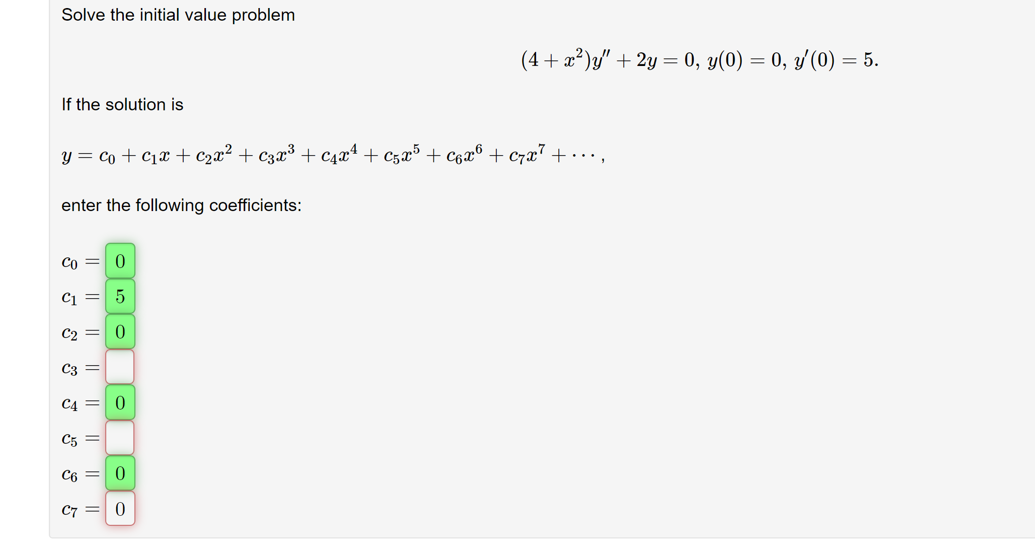 please label the final answer. thank you! Solve