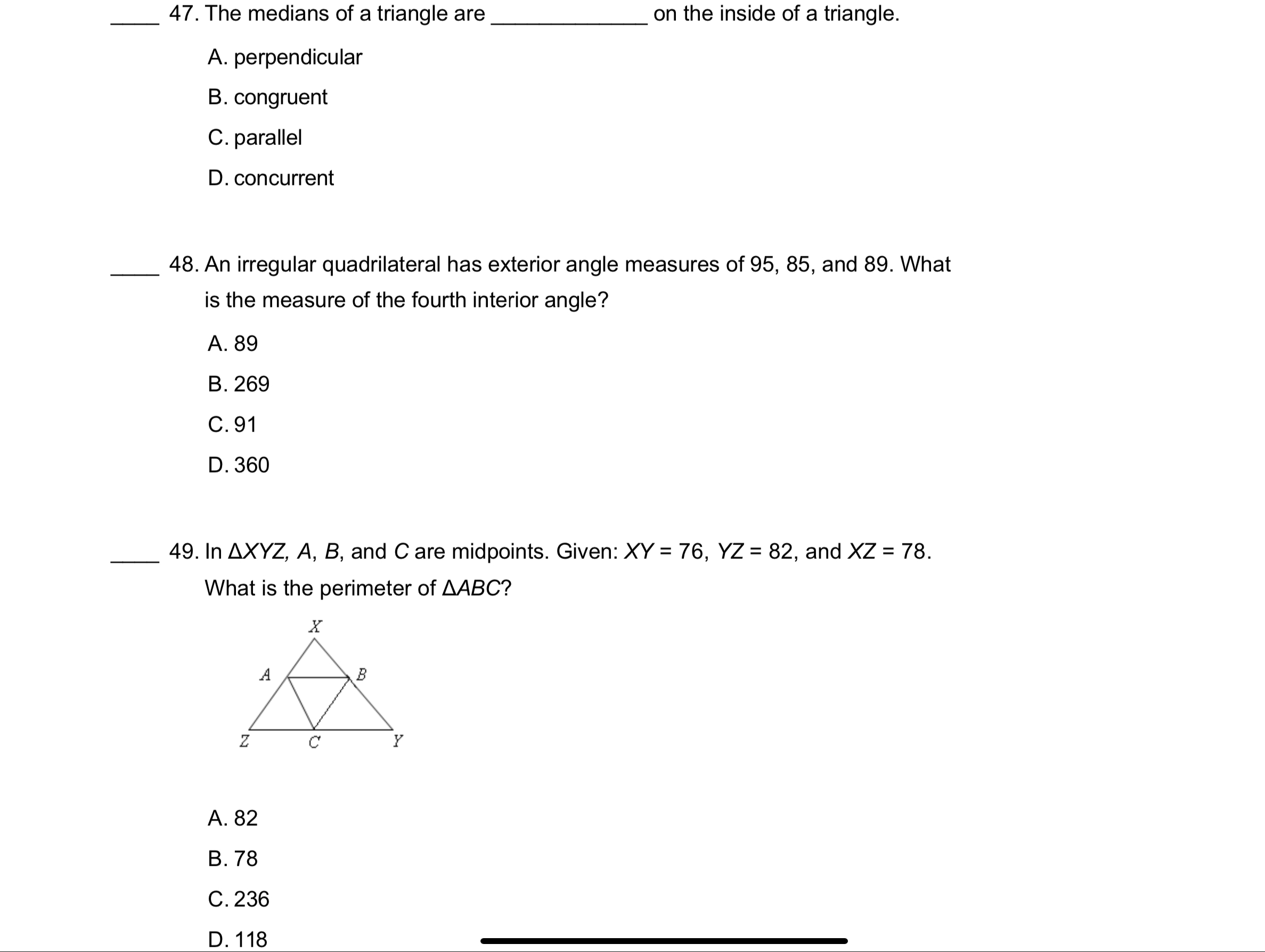 17. Decide whether the quadrilateral is a