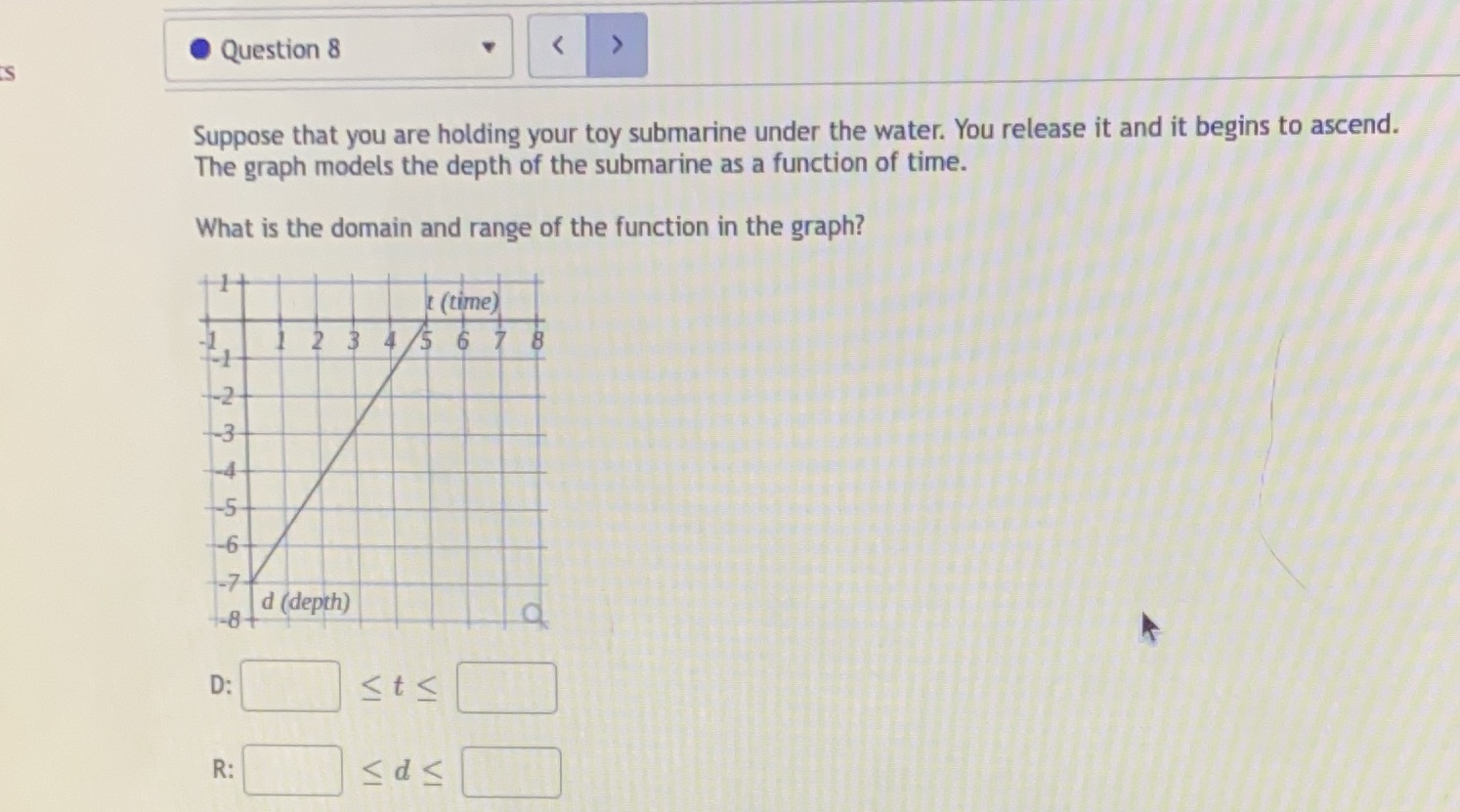 Question 8 Suppose that you are holding your toy