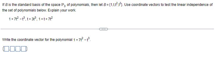 1. \fIf E is the standard basis of the space P3