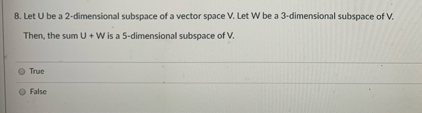 please help me 8. Let U be a 2-dimensional