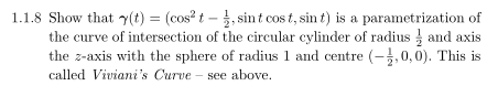 5. Consider the curve y(t) = (cos (t) - 1/2,