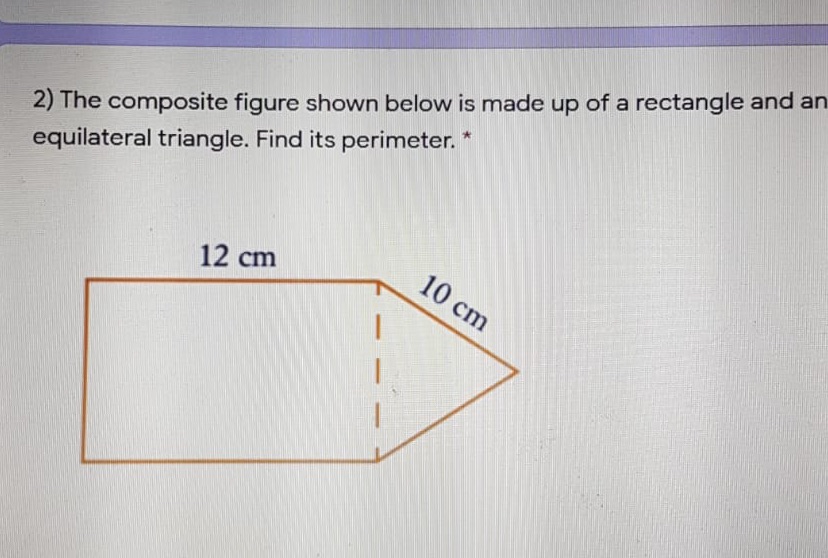 2) The composite figure shown below is made up of
