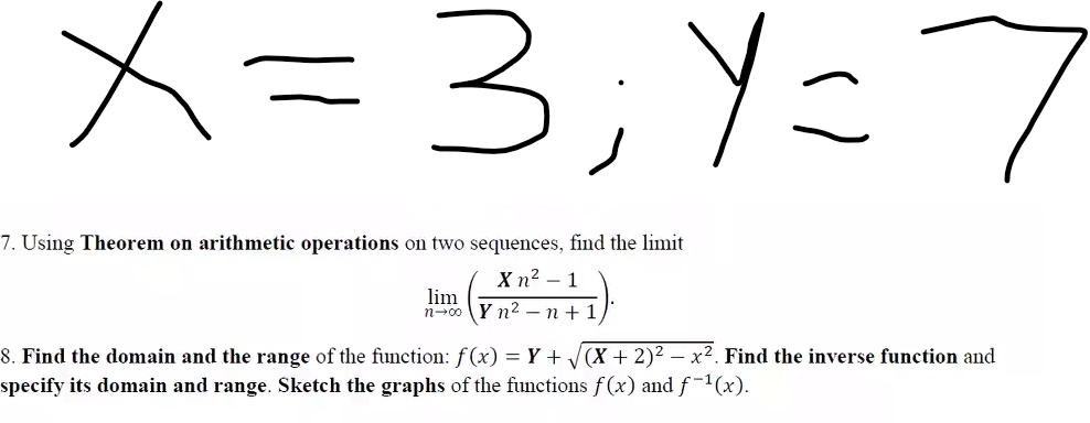 7. Using Theorem on arithmetic operations on two