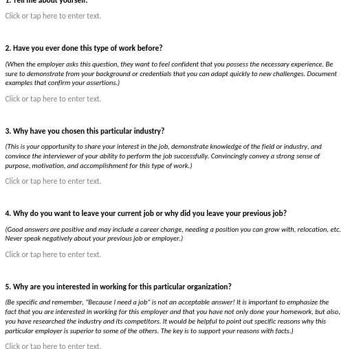 Click or tap here to enter text. 2. Have you ever