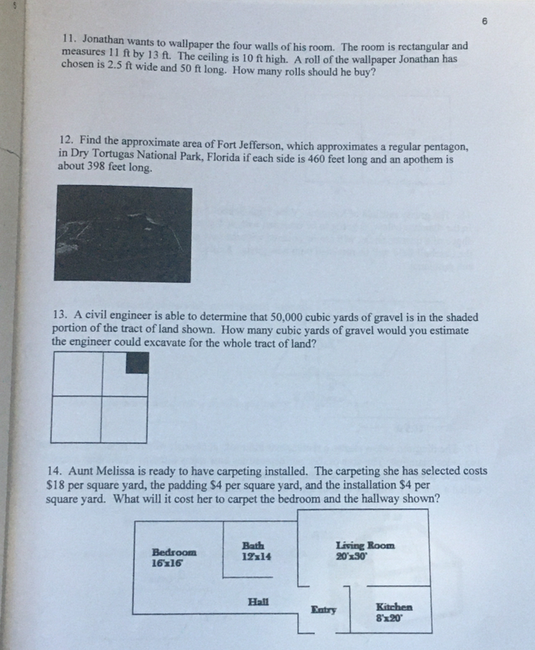 Geometry 8. The plans for a new Estes Park