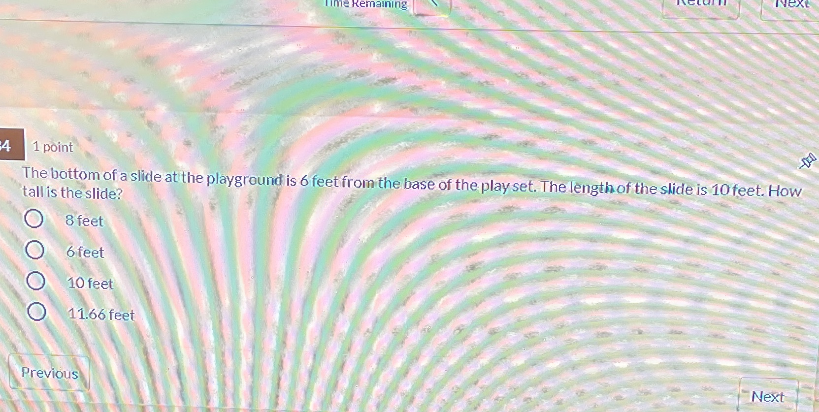 INEXT 4 1 point The bottom of a slide at the