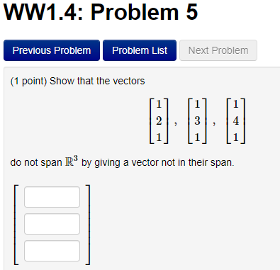WW1.4: Problem 5 Previous Problem Problem List