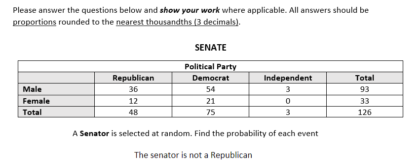 Please answer the questions below and show your