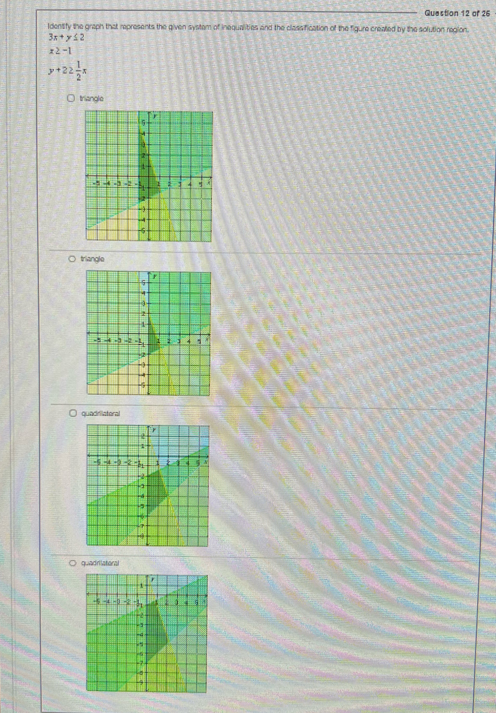 identify the graph that represents the given