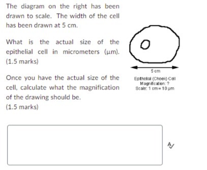 The diagram on the right has been drawn to scale.