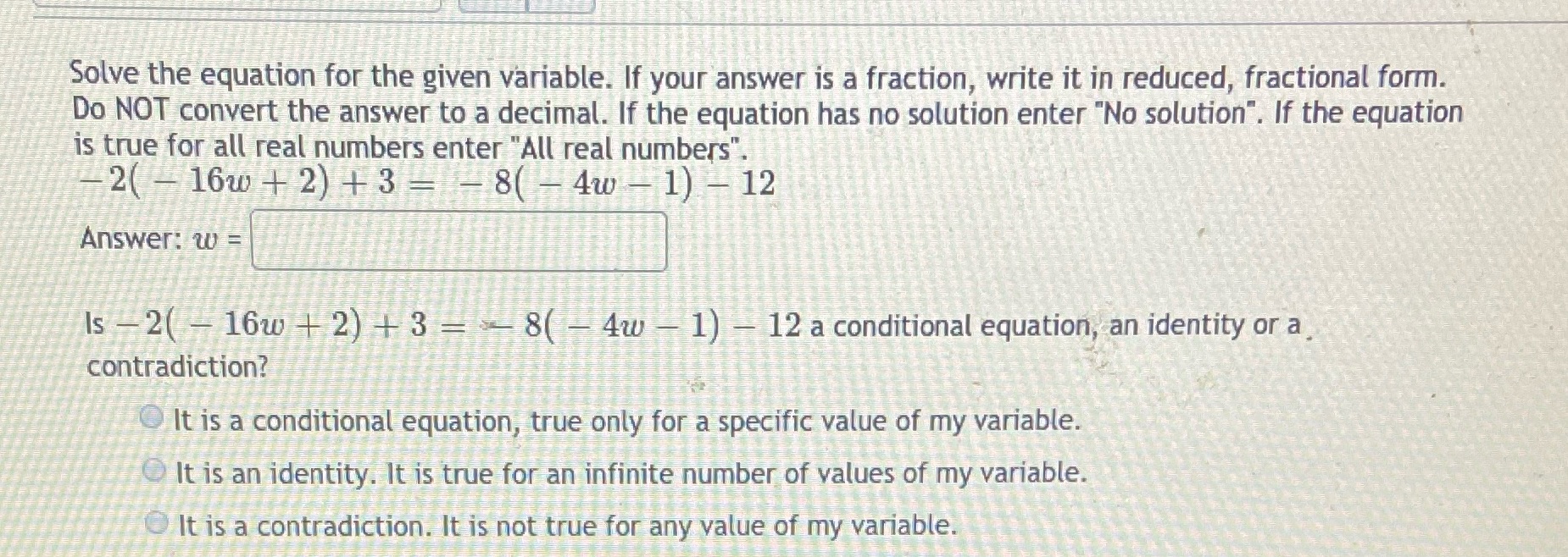 Solve the equation for the given variable. If