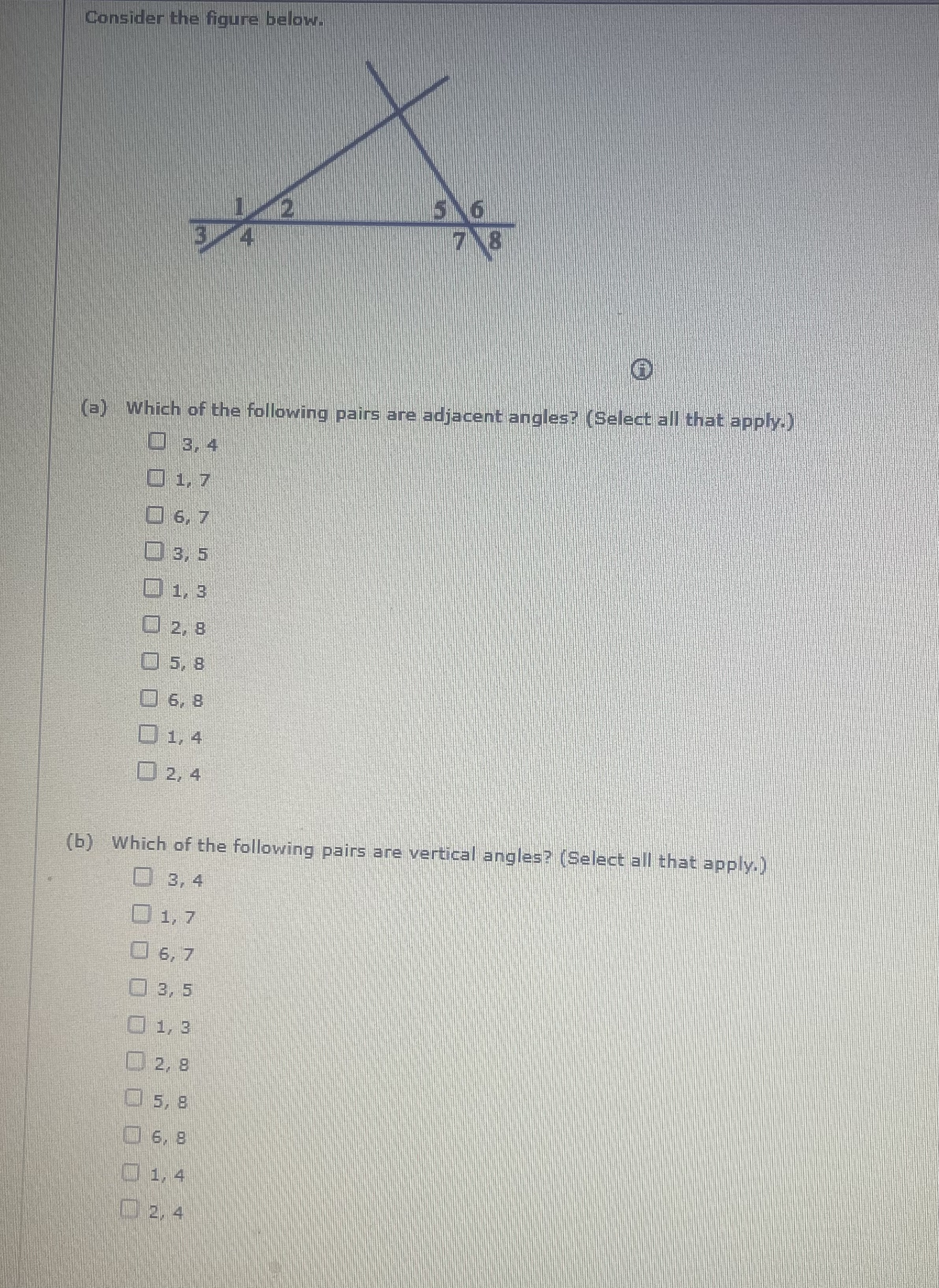 Consider the figure below. (a) Which of the