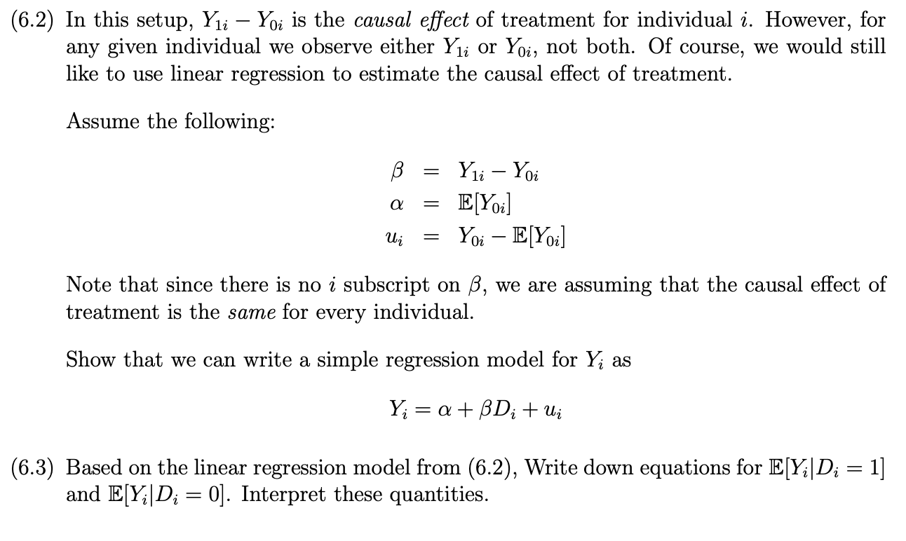 Suppose Di is an observed binary variable equal