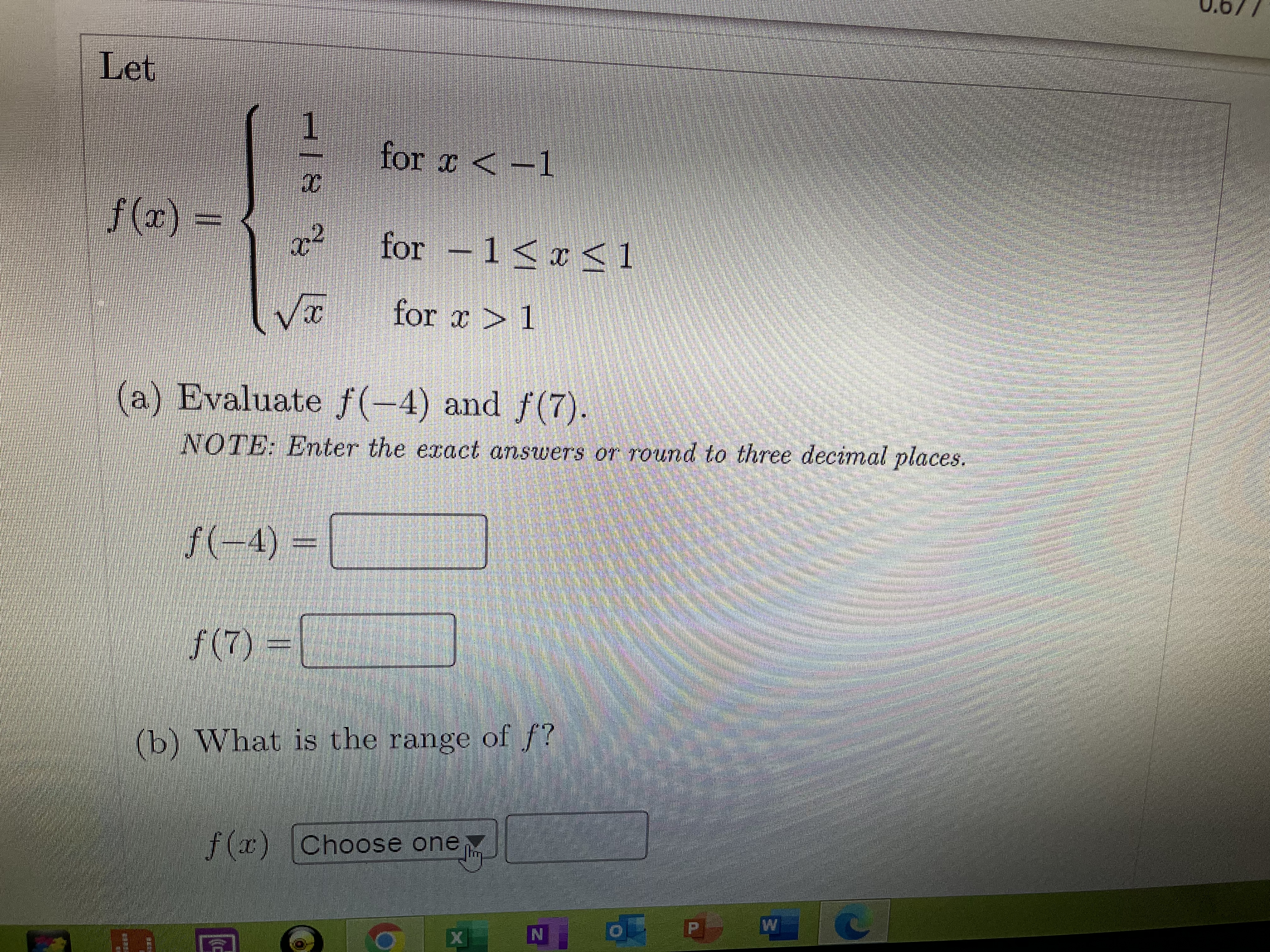 I keep getting the range wrong. I can't figure