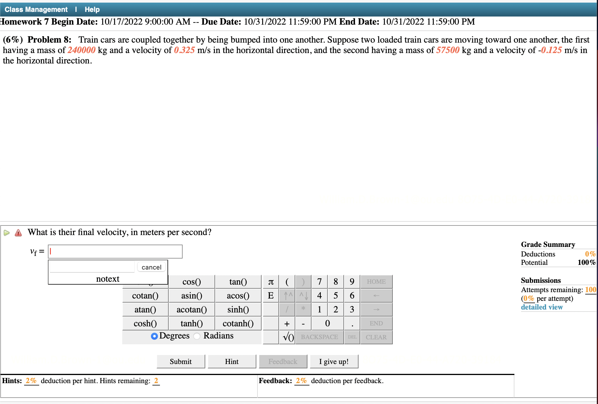 Class Management | Help Homework 7 Begin Date: