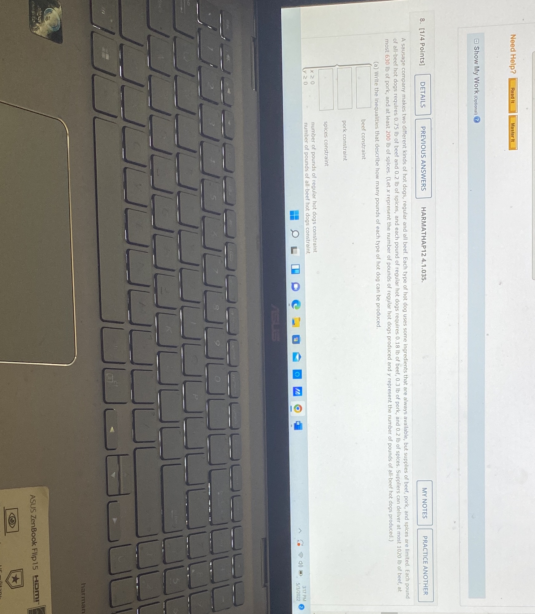 Need Help? Read It Master It Show My Work