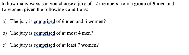 In how many ways can you choose a jury of 12