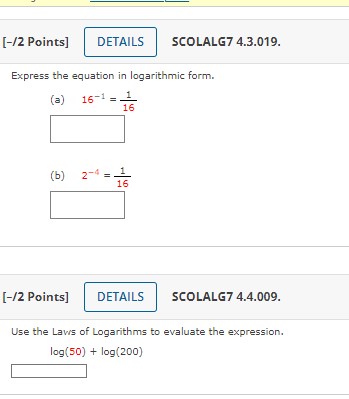 [-/2 Points] DETAILS SCOLALG7 4.3.019. Express