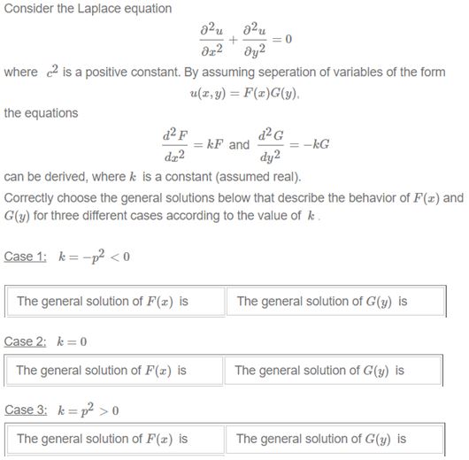 Consider the Laplace equation 02u 0 Oz2 By2 where