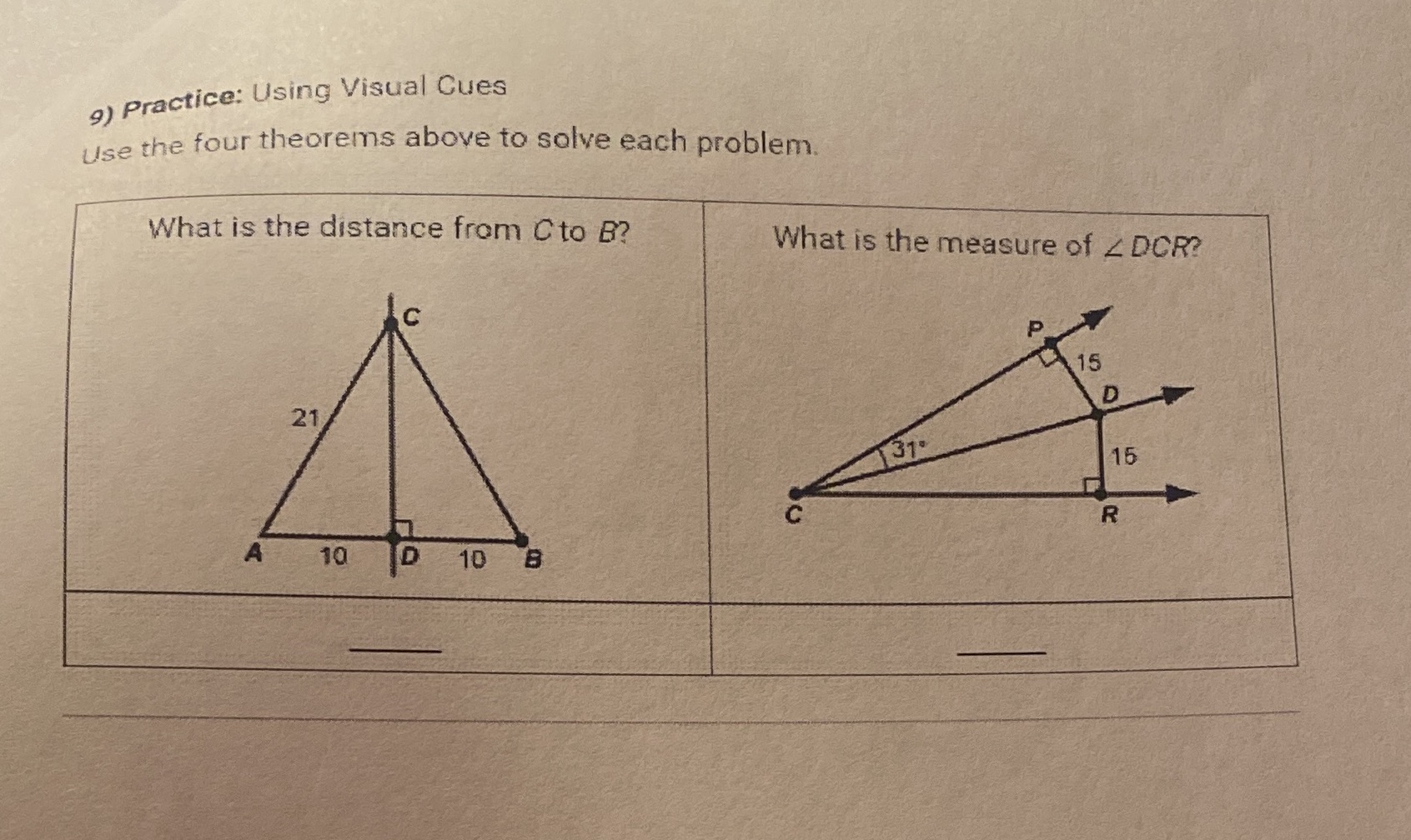 3.2.1 9) Practice: Using Visual Cues use the four