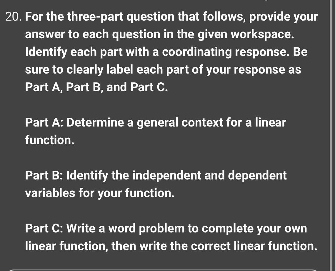 Please do part a b and c ... 20. For the