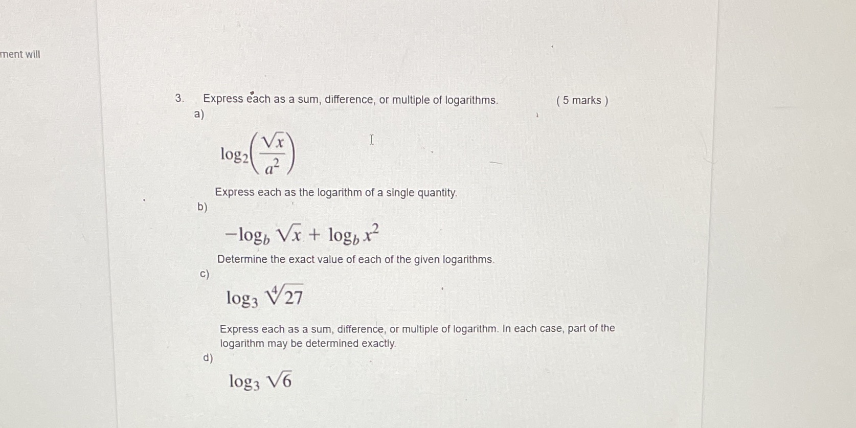 ment will 3. Express each as a sum, difference,