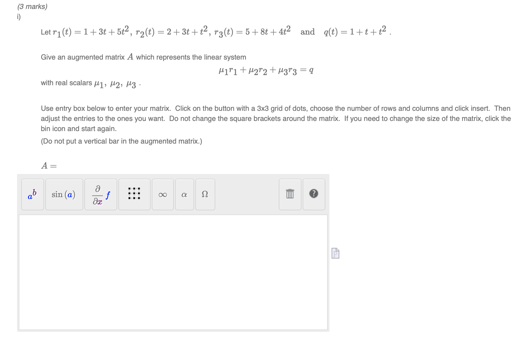 How to solve these 2 questions? 1-1 (Smarks) i)