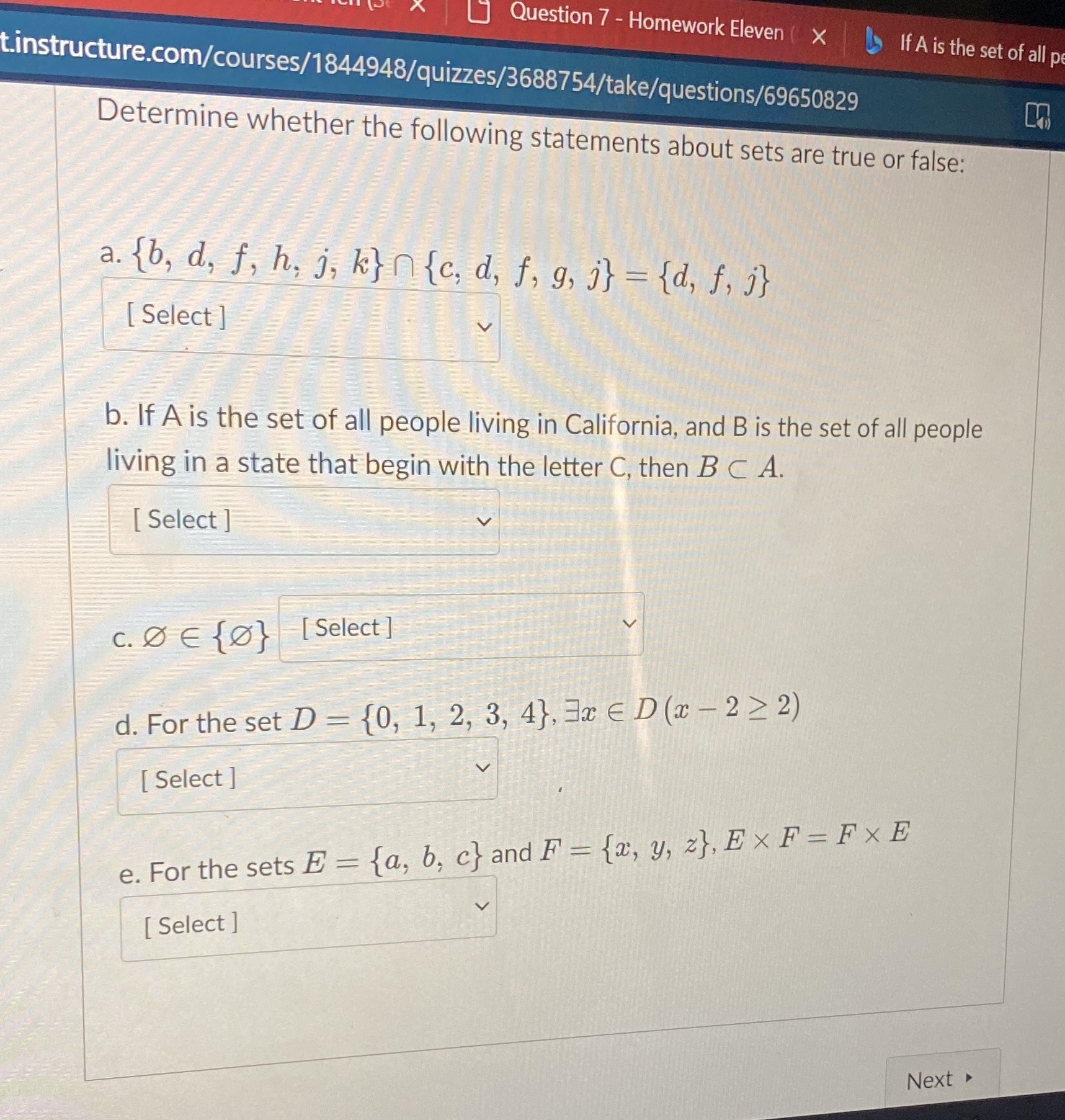 Question 7 - Homework Eleven ( X > If A is the