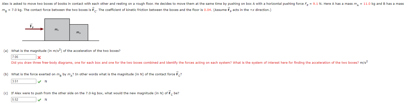Alex is asked to move two boxes of books in