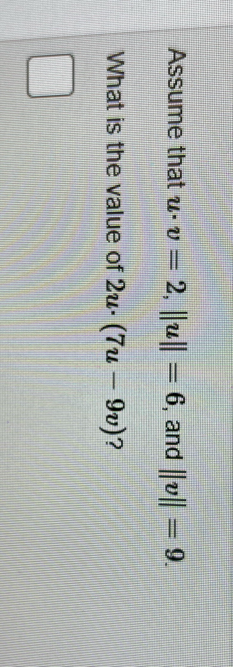 How would I solve this? Assume that u- v = 2, u =